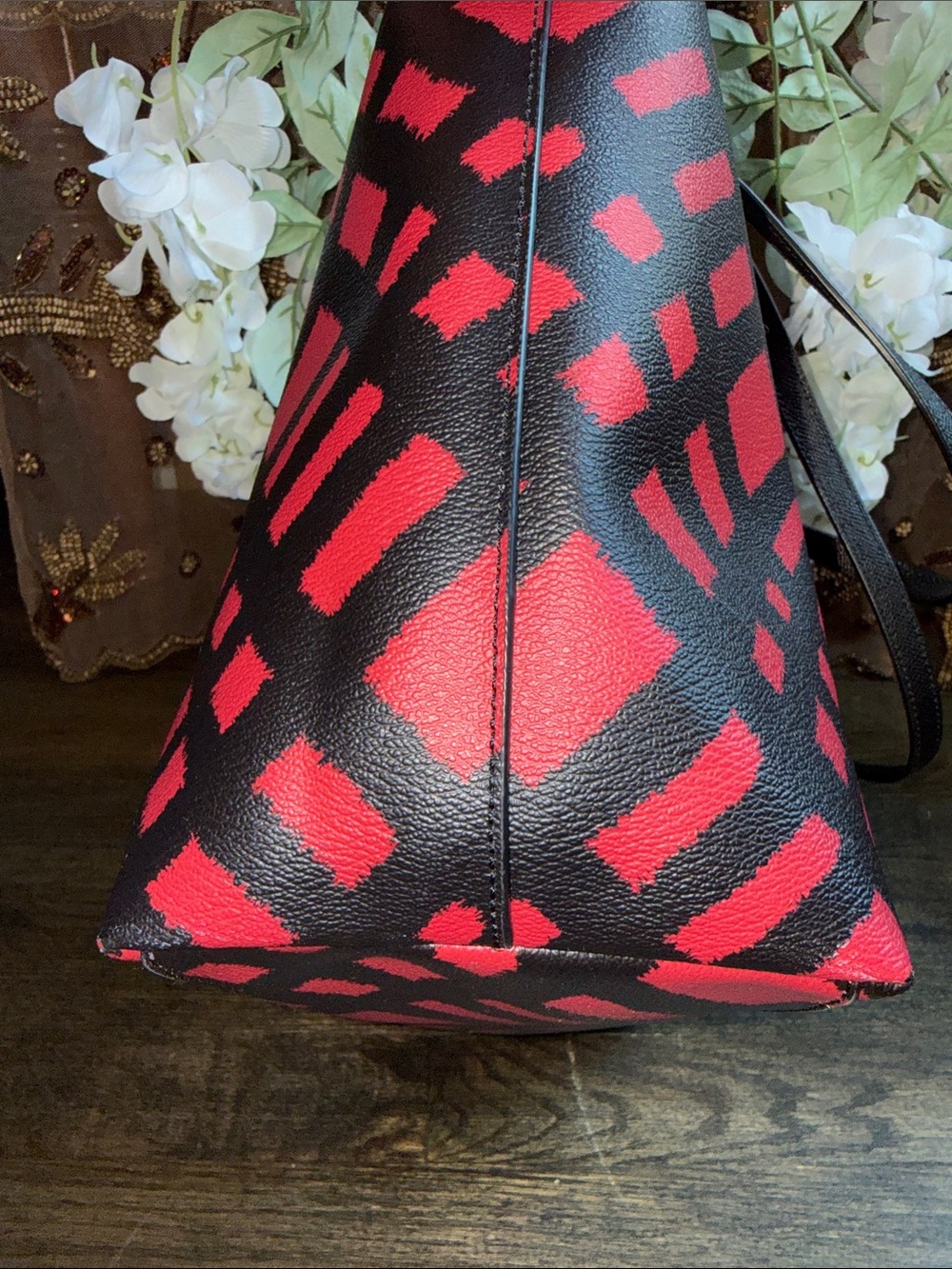 Coach Women's Black & Red Patterned Tote Bag - Picture 9 of 16